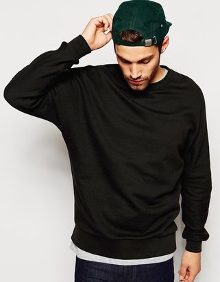 ASOS Sweatshirt In Batwing Fit - Black