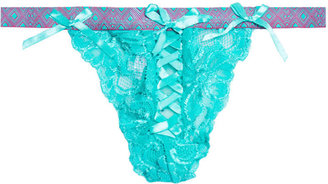 Wet Seal Printed Waist Lace Thong