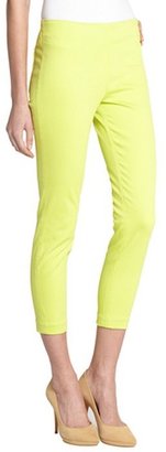 J Brand lemongrass flat front cropped pants
