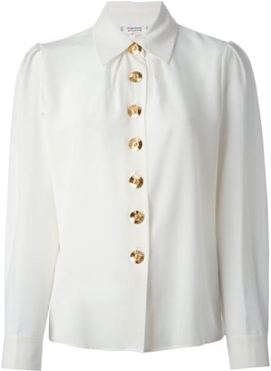 Yves Saint Laurent 2263 Yves Saint Laurent Vintage decorative button blouse