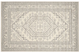 Forester Rug, Ivory/Silver