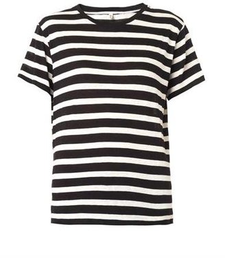 R 13 Striped cotton and cashmere T-shirt