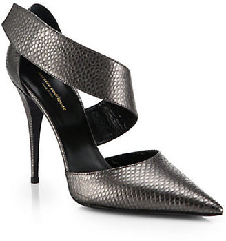 Narciso Rodriguez Camila Embossed Leather d'Orsay Heels