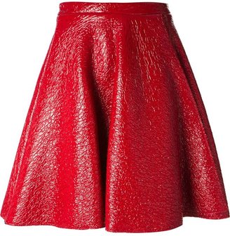 MSGM laminated A-line skirt