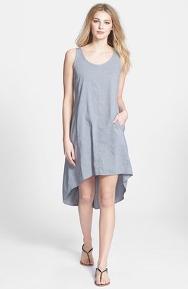 Eileen Fisher Organic Linen Blend Scoop Neck Dress (Petite)
