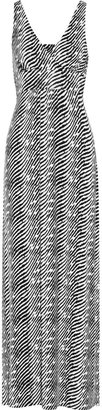 Tart Sybill cutout zebra-print stretch-modal maxi dress