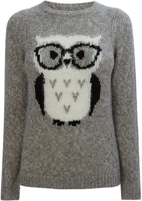 Grey Petite Owl Jumper