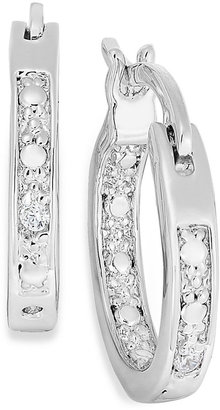 Townsend Victoria Sterling Silver Earrings, Diamond Accent In-and-Out Hoop Earrings