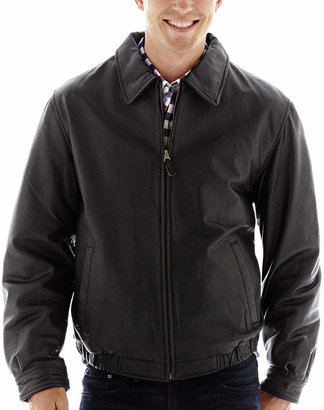 JCPenney Excelled Leather Excelled Nappa Leather Self-Elastic Bomber Jacket