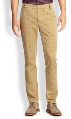 Band Of Outsiders Pin Dot Slim-Fit Cotton Pants