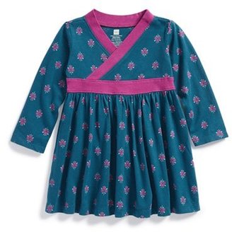 Tea Collection 'Marguerite' Long Sleeve Wrap Dress (Baby Girls)
