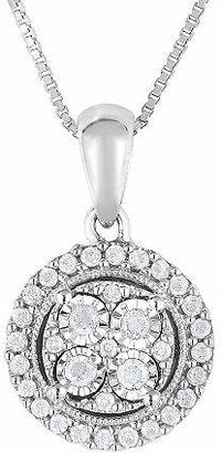 TruMiracle 1/4 CT. T.W. Genuine Diamond Sterling Silver Round Pendant Necklace Family