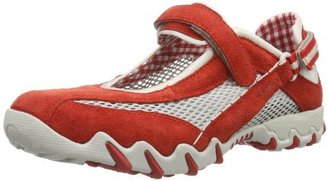Allrounder by Mephisto Women's NIRO C.SUEDE 24/ OPEN MESH 12 CHILIRED/COOL GREY Ballet Flats Red RED