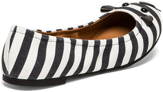 Marc by Marc Jacobs Striped Canvas Mouse Ballerina Flat