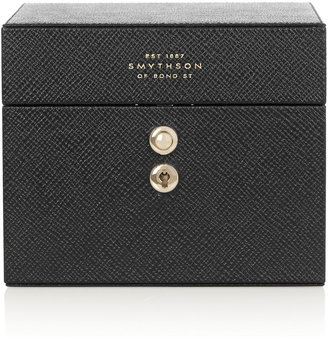 Smythson Panama mini textured-leather jewelry box