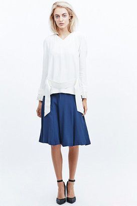 Carin Wester Cassie Crepe Skirt in Blue