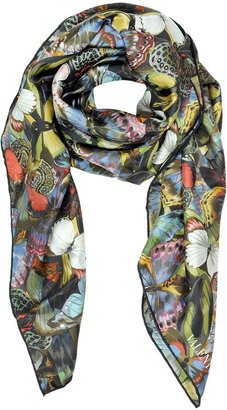 Valentino Camubutterfly Twill Silk Square Scarf