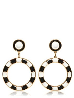 Moschino Brass Clip On Earrings