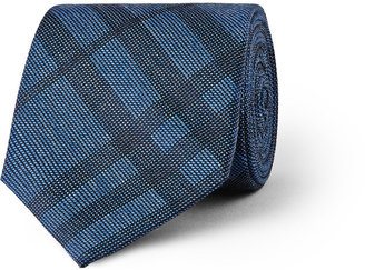 Burberry Checked Silk and Cotton-Blend Tie