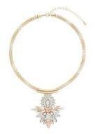 Dorothy Perkins Womens Pastel Stone Short Necklace- Gold