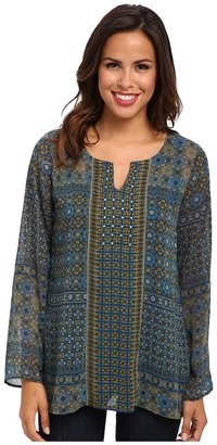 Miraclebody Jeans Tammy Printed Woven Tunic w/ Body-Shaping Inner Shell
