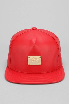 Stussy Lux Faux-Leather Snapback Hat