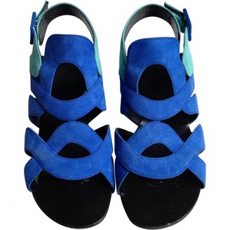 Giuseppe Zanotti Blue Suede Sandals