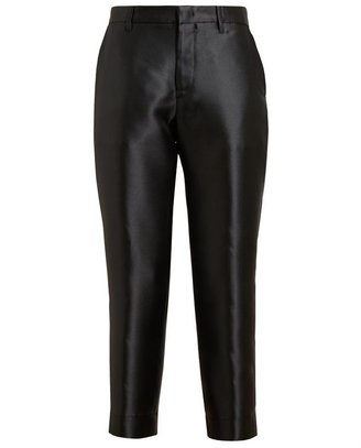 Jil Sander Tailored High-Shine Cropped Trousers