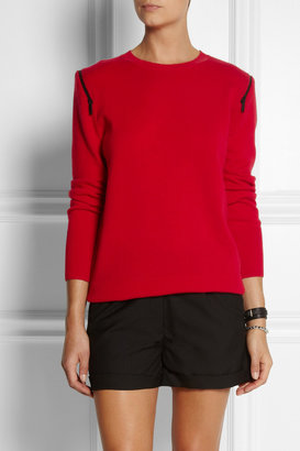 Karl Lagerfeld Paris Kim zipped wool and cashmere-blend sweater