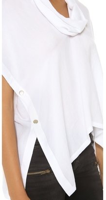 Yigal Azrouel Cut25 by Cowl Neck Snap Top