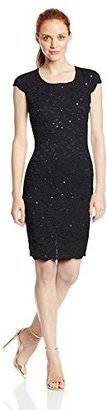 Jump Juniors Glitter Stretch Lace Short Dress with Open Back