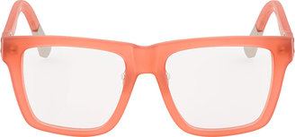 Kris Van Assche Krisvanassche Pink Matte Square Optical Glasses