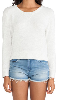 Monrow Ash French Terry Cropped Vintage Sweatshirt