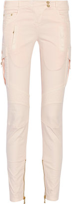 Balmain Quilted mid-rise skinny jeans