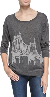 Joie Eloisa Bridge-Pattern Knit Sweater