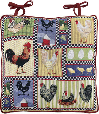 B. Smith Park Park Rooster and Chickens Chair Cushion