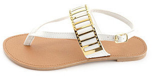 Charlotte Russe Gold-Plated Gladiator Thong Sandals