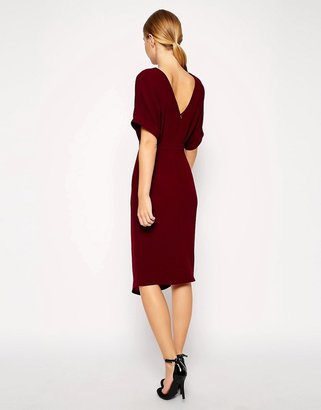 ASOS Wiggle Dress With Wrap Back And Split Front