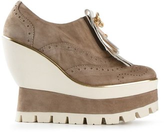 Paloma Barceló brogued effect wedges