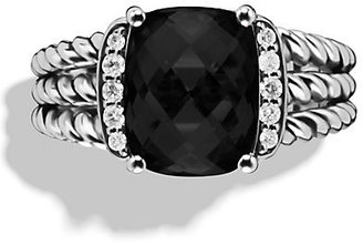 David Yurman Petite Wheaton Ring with Amethyst and Diamonds