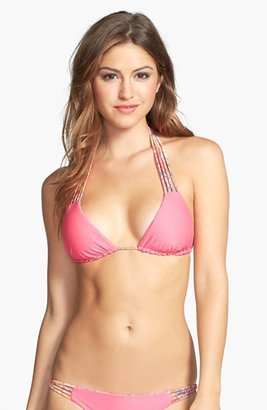 O'Neill 'Citrus Floral' Reversible Strappy Triangle Bikini Top
