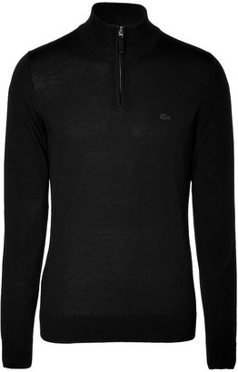 Lacoste Wool Pullover with Zip Closure