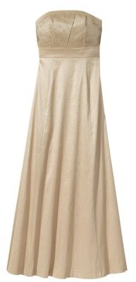 Women's Pleated Bodice Shantung Maxi Dress - Core Colors