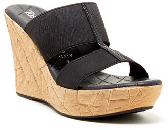 Italian Shoemakers Dual Strap Wedge Sandal