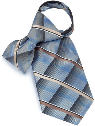 JCPenney Plaid Zipper Tie-Extra Long