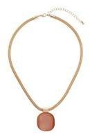 Dorothy Perkins Womens Peach cats eye necklace- Gold