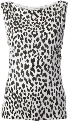 Saint Laurent leopard print vest top