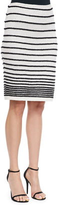 St. John Eyelash Degrade Stripe Knit Skirt