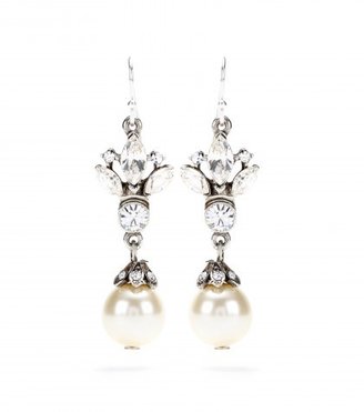 Ben-Amun Crystal And Faux-pearl Embellished Earrings