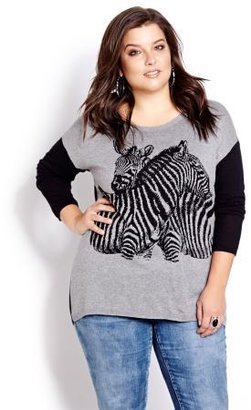 Addition Elle DKNY Zebra Sweater
